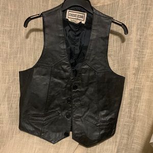 Leather vest vintage size large